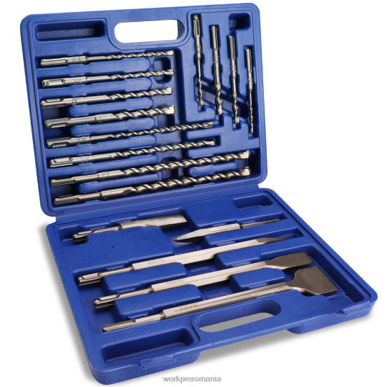 17 bucăți sds-plus burghie cu percuție și set dălți WORKPRO 2HX80199 util instrument 17 bucăți sds-plus burghie cu percuție și set dălți WORKPRO 2HX80199 util instrument
