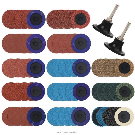 Set de 101 discuri de șlefuit discuri de 2 inch cu suport de 1/4 inch WORKPRO 2HX80193 util instrument Set de 101 discuri de șlefuit discuri de 2 inch cu suport de 1/4 inch WORKPRO 2HX80193 util instrument